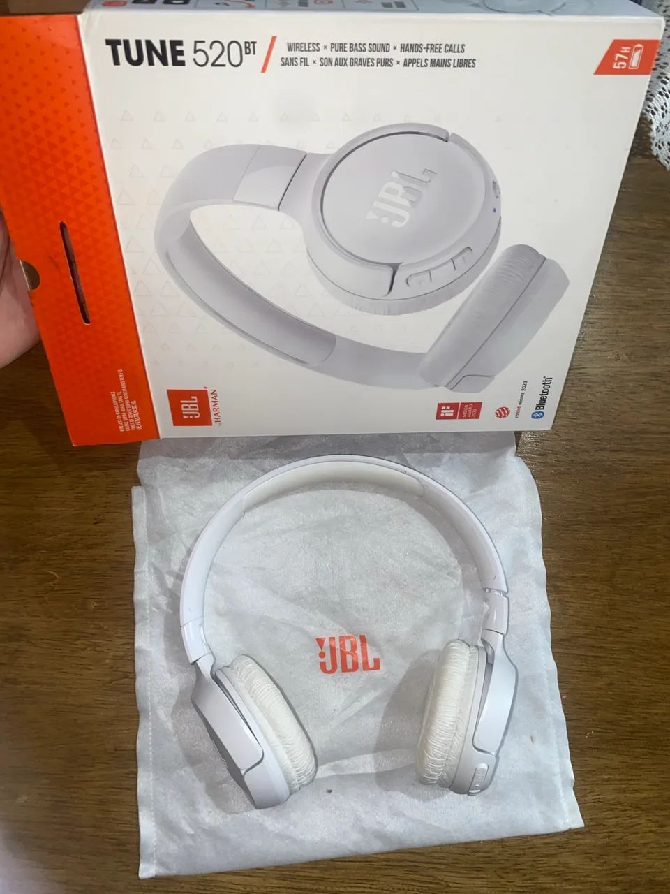 Fone branco JBL Tune 520BT - Foto 2