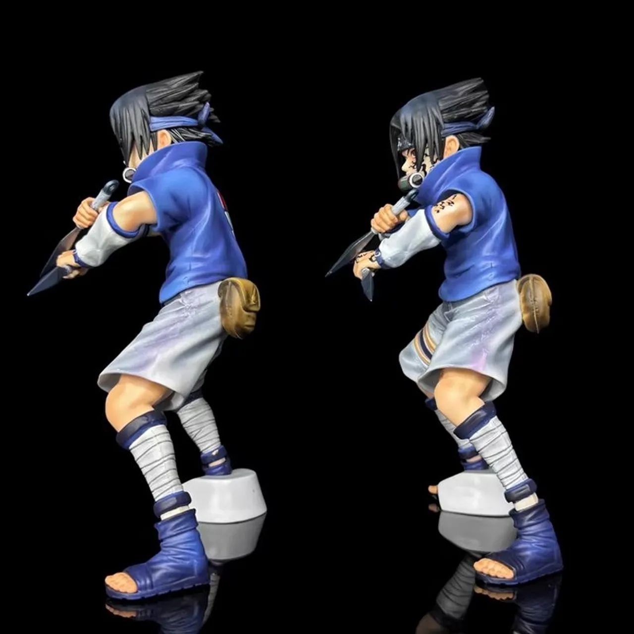 Boneco Sasuke Uchiha Akatsuki  Naruto Miniatura Action Figure 19cm - Foto 4