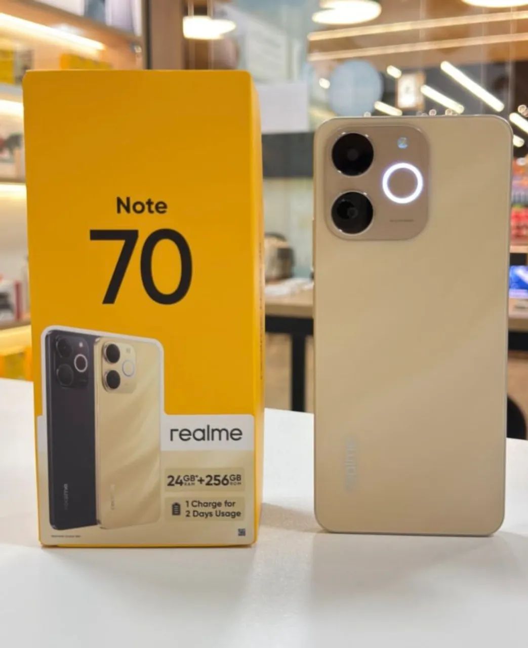 CELULAR - lançamento - Realme Note 70 - Gold - 256/8 + Entrega