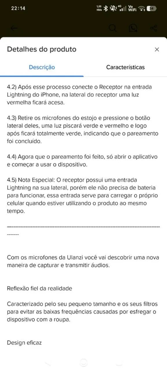 Microfone Lapela Sem Fio Ulanzi J12 - Foto 4