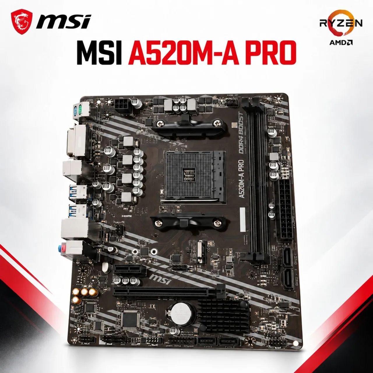 Placa mãe A520 A-PRO LACRADA PARA VENDER RAPIDO - Foto 3
