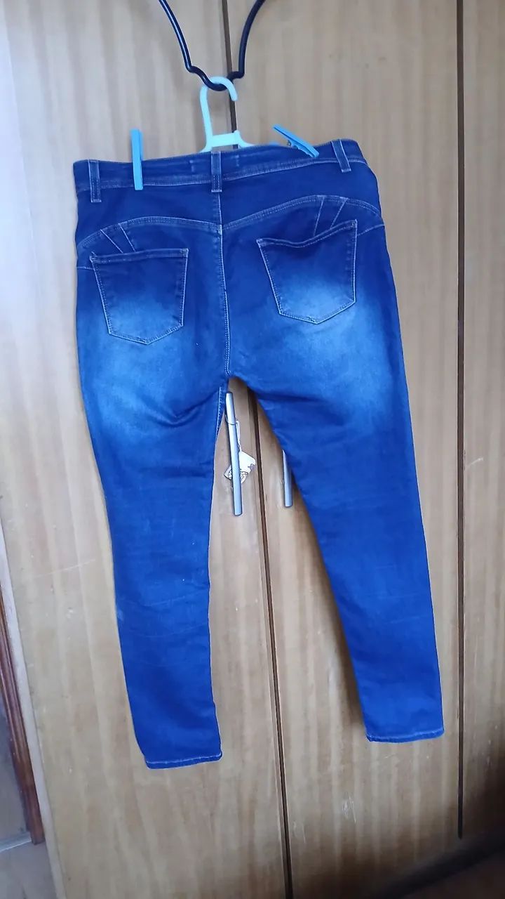 CALÇAS JEANS FEMININA 46 - Foto 2