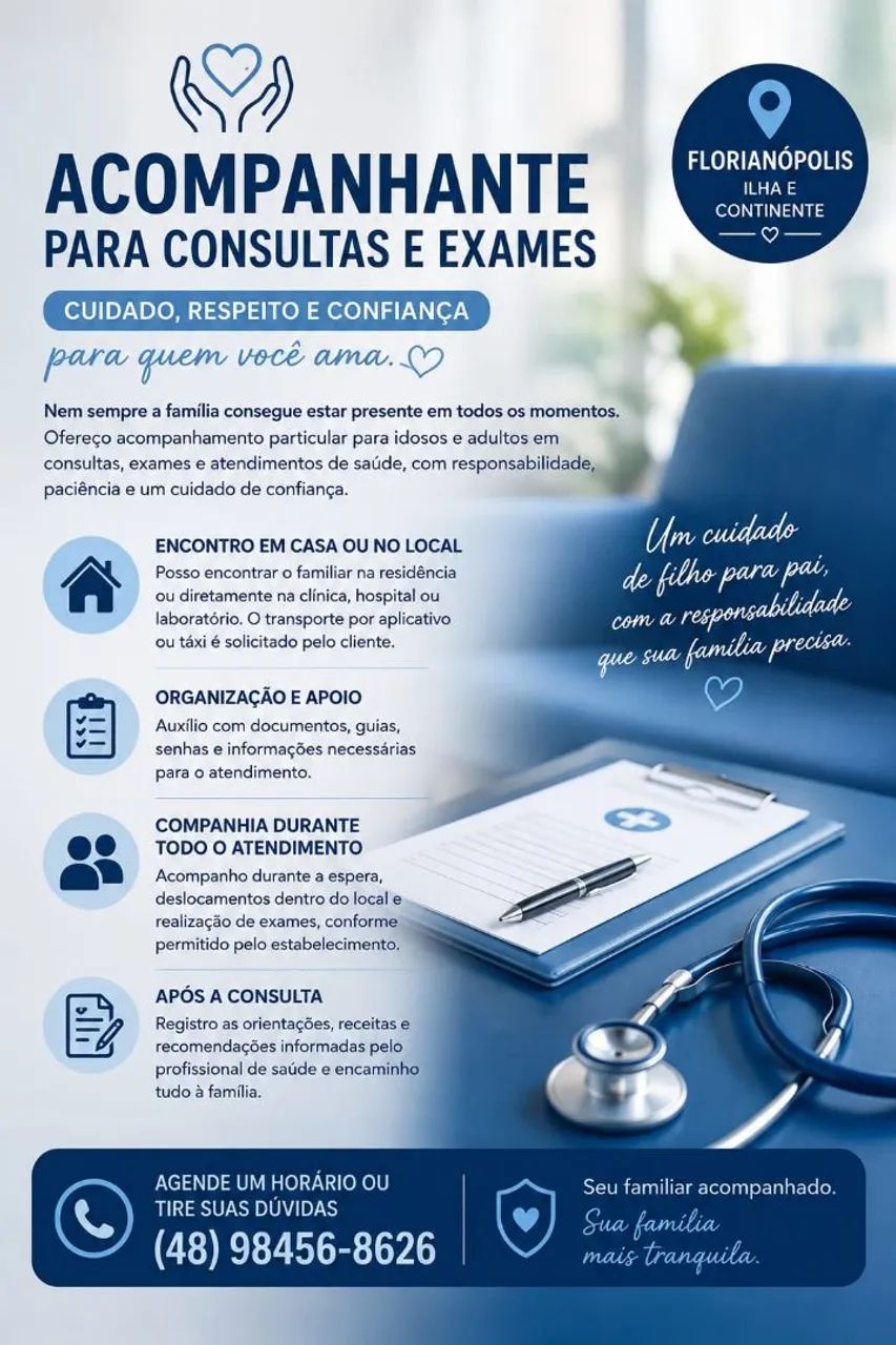 ?Acompanhante particular para consultas e exames ?