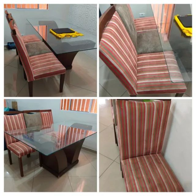 Mesa de jantar retangular 180,0 x 0,90 6 cadeiras - Foto 4