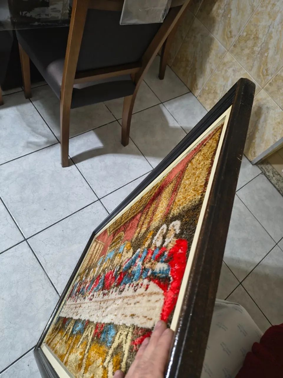 quadro de tecido - tema a santa ceia - Foto 2