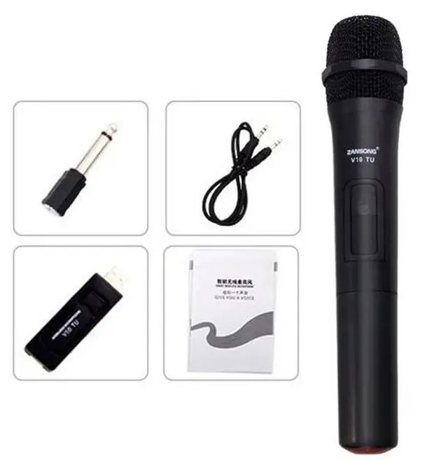 Microfone Dinâmico Sem Fio Vmic V16U Preto  - Foto 4