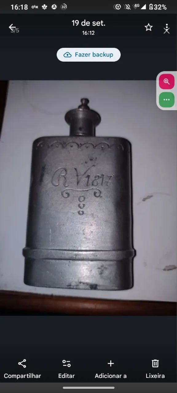 Frasco para  perfume ou bebida 1817 - Foto 3