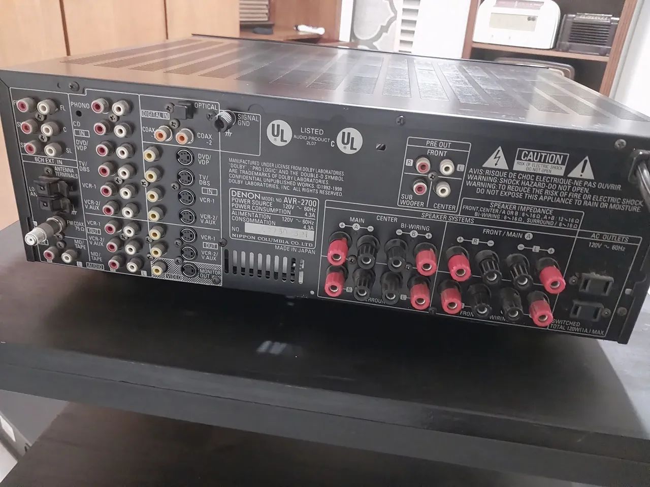 Receiver Denon AVR 2700 com saída para toca discos - Foto 5