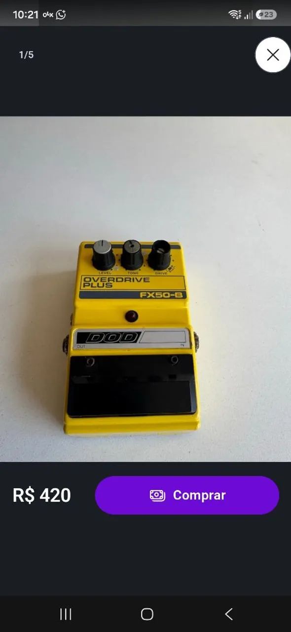 Pedal DOD FX50-B Overdrive Plus - Foto 4