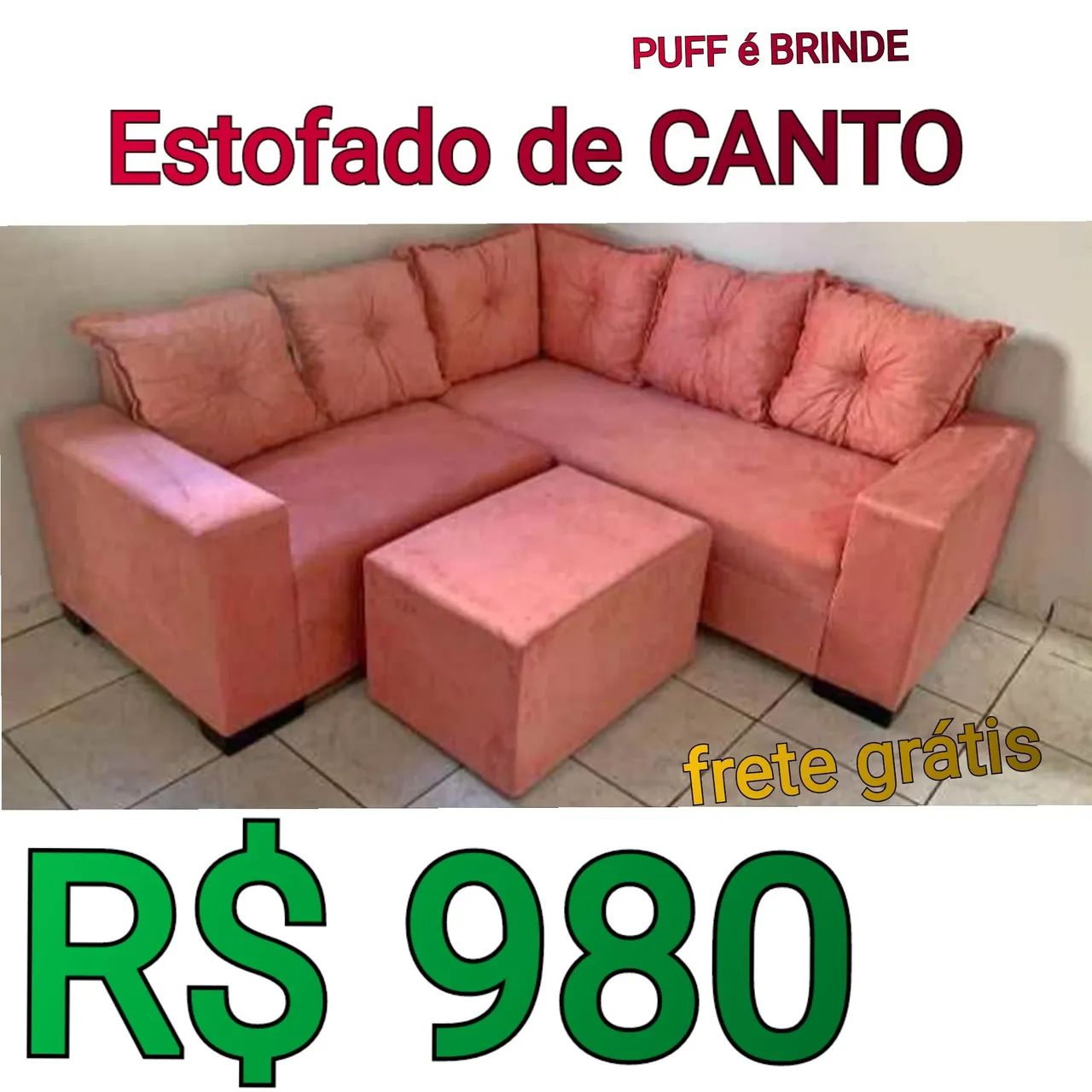 Promoção estofado De CANTO PAGAMENTO NA ENTREGA 