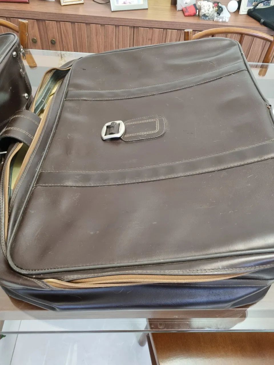 Conjunto de Malas Vintage de couro - Foto 2