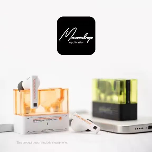 Fone Bluetooh 6.0 Moondrop Space Travel 2 Anc Cancelamento de Ruído Som Hi-Res LDAC