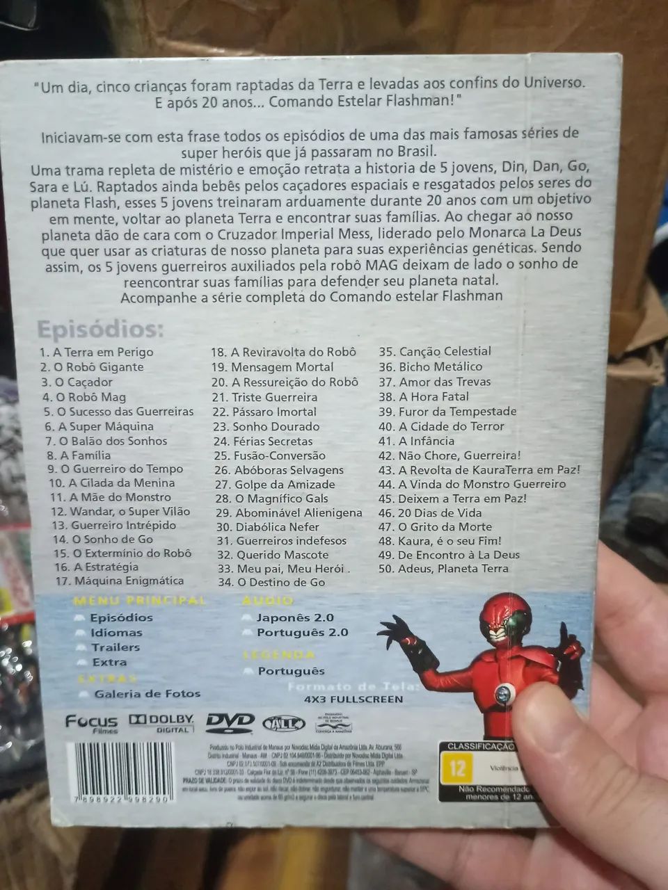 Comando estelar Flashman dvd super sentai Focus filmes original box completo - Foto 2