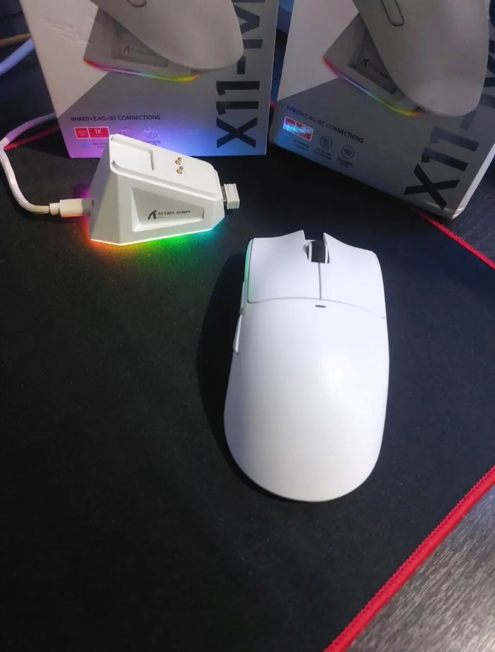 Mouse Attack Shark X11 com dock de carregamento - Foto 4