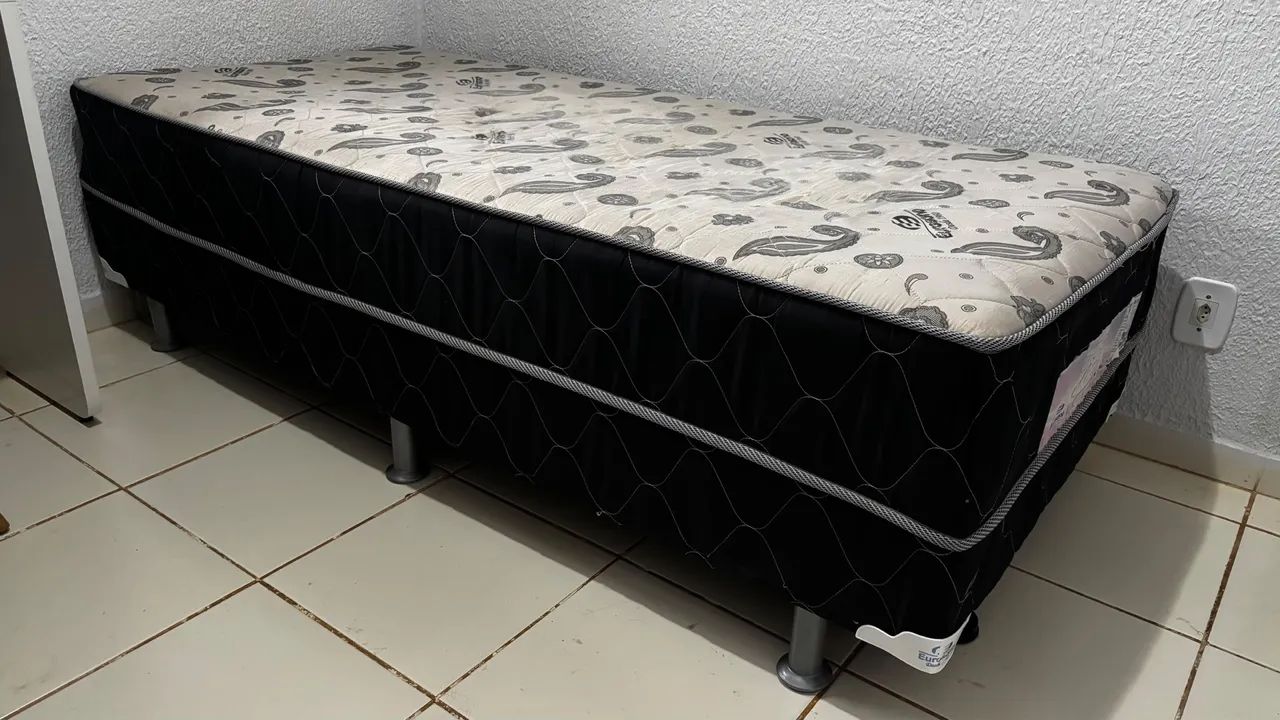 cama solteiro box de molas 