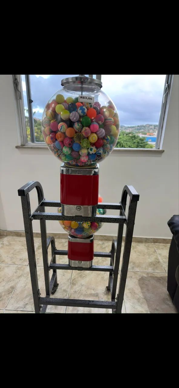Máquina Dupla de Bolinhas Pula-Pula + Bolinhas - Completa - Foto 4