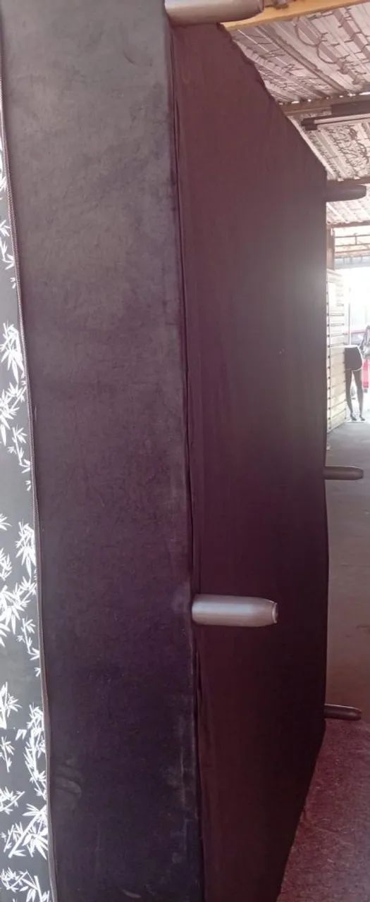 Cama box de casal nova camurça 550 reais - Foto 3