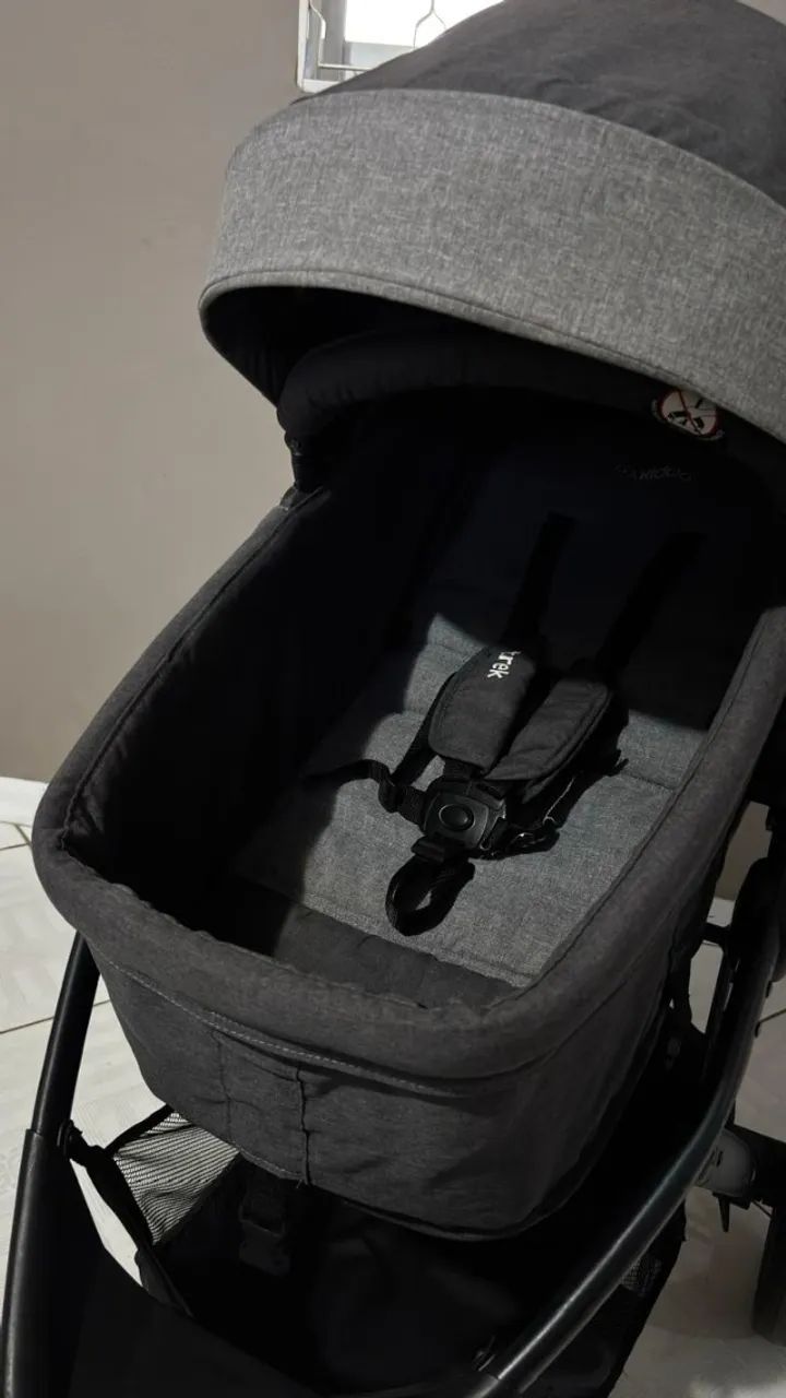 Carrinho de bebê com Moisés Kiddo Trek 3 rodas até 15kg - Foto 3
