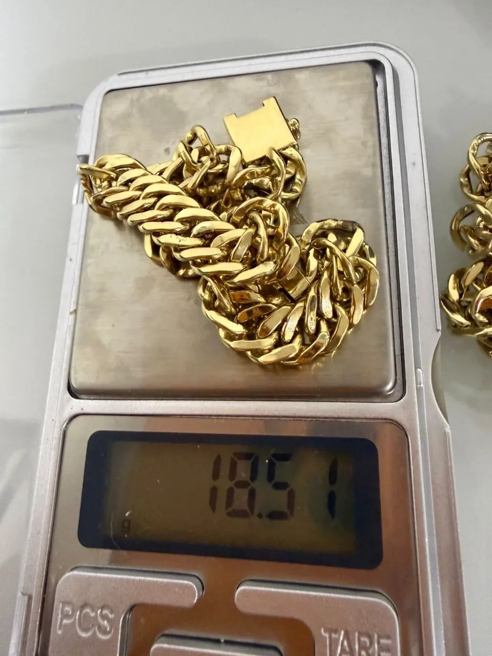 Corrente e Pulseira Groumet de ouro 18k procedência garantia eterna - Foto 4