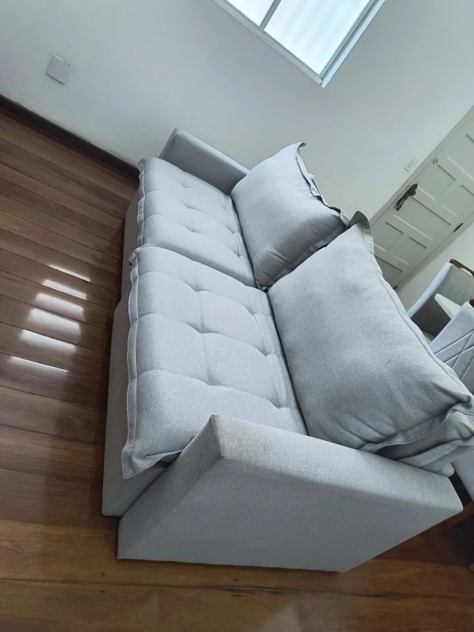 SOFÁ DE LINHO CINZA 2.30m