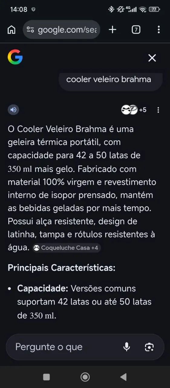 Cooler brahma veleiro , cabe 50 latas. Nova, sem uso - Foto 6