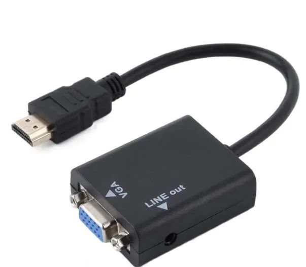 Cabo Conversor Adaptador HDMI Para VGA Com Saída P2 Áudio - Foto 4