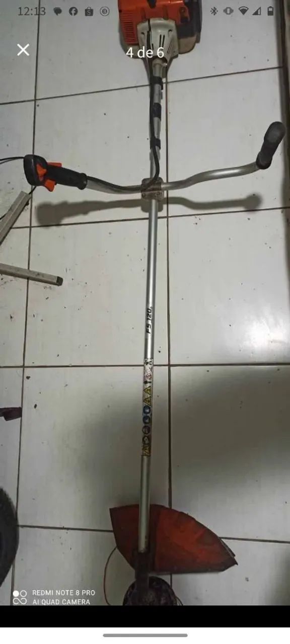 Roçadeira a gasolina nylon Stihl FS 120 usada - Foto 4