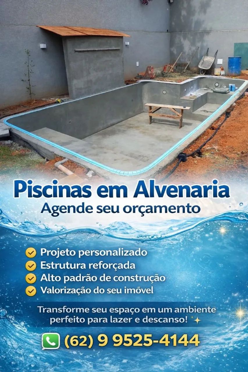 Equipe especializada em piscina de alvenaria 