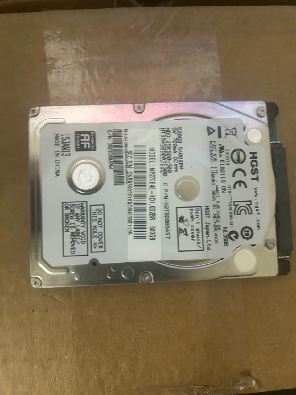 Hd 500g para notebook HGST