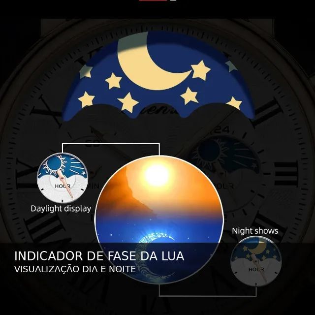 Relógio Masculino Chenxi 973 Cronógrafo Couro Marrom Rose Gold - Foto 3