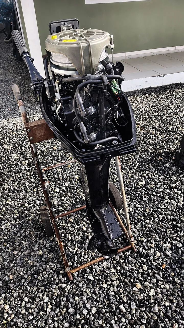 barco de madeira com motor 30 Hp e carreta rodoviaria - Foto 5