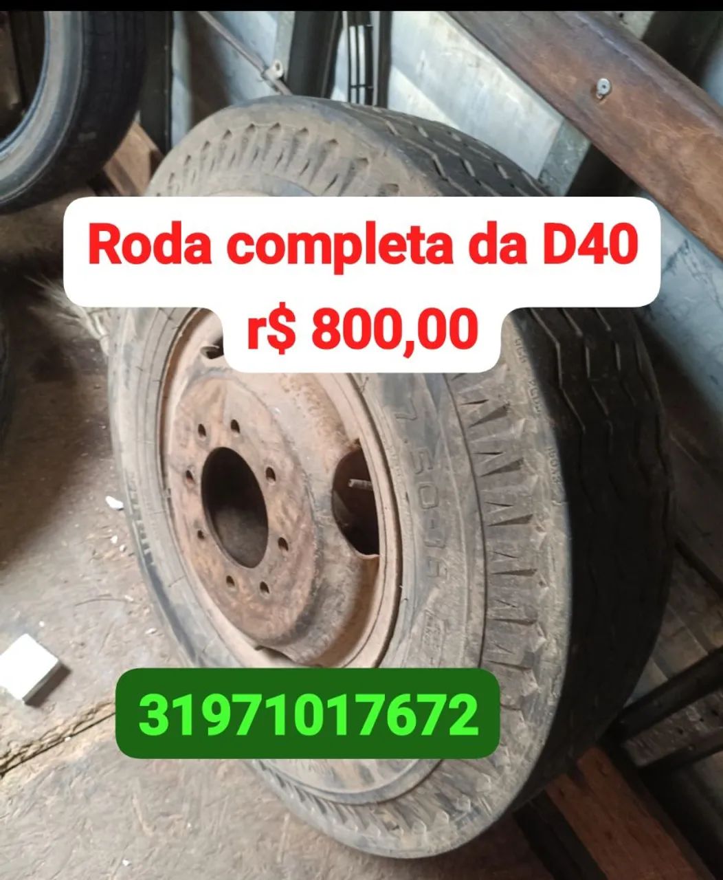 Roda com pneu e câmera da D40 e D60 aro 16