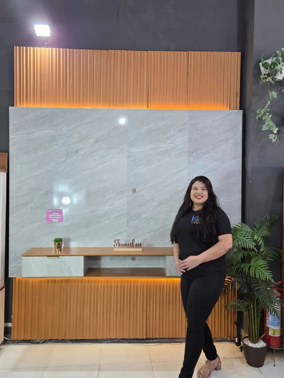 Painel ripado com led para tv de ate 85 polegadas 