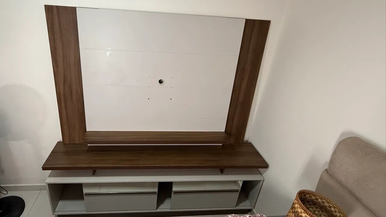 Painel  p/ TV + Rack/base separada 