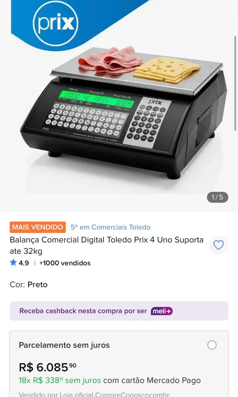 Balança digital TOLEDO PRIX 4uno - Foto 5
