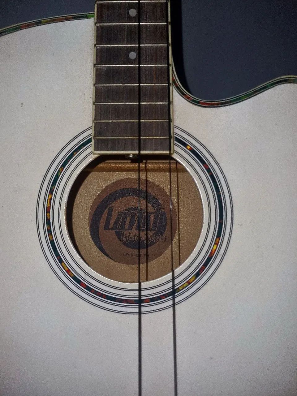 Violão Land eletroacustico de nylon branco + capa - Foto 2