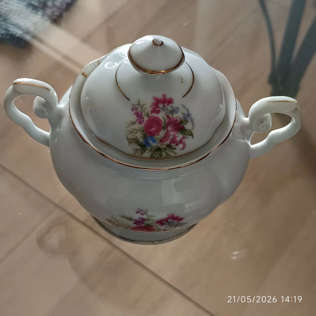 Açucareiro de porcelana Real 1950 - Foto 4
