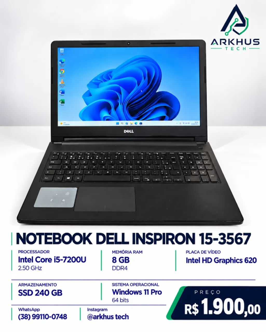 【中古】DELL Inspiron 15 3567｜SSD搭載 Notebook Dell Inspiron 15-3567 Core i5 8GB RAM SSD 240GB