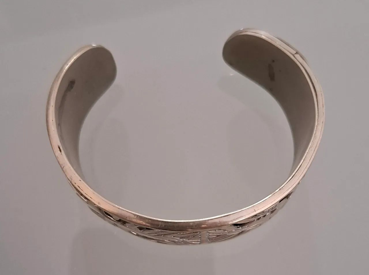 Pulseira antiga mexicana de alpaca - Foto 2