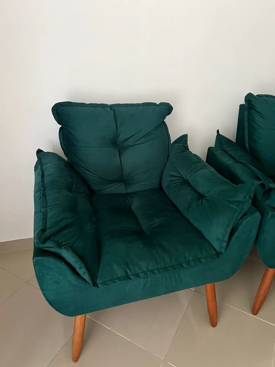 Kit 2 Poltronas Verdes Confortáveis - R$ 350 as Duas - Foto 3