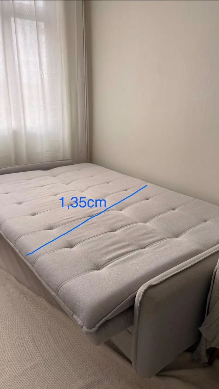 Sofá cama Slim 2,20m - Seminovo e Impermeabilizado - Foto 2
