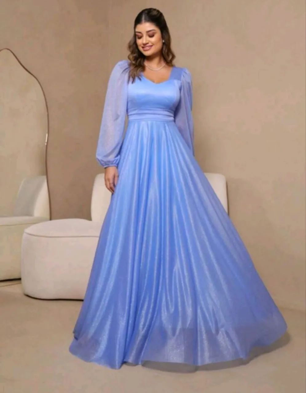 Vestido de festa Azul Serenity