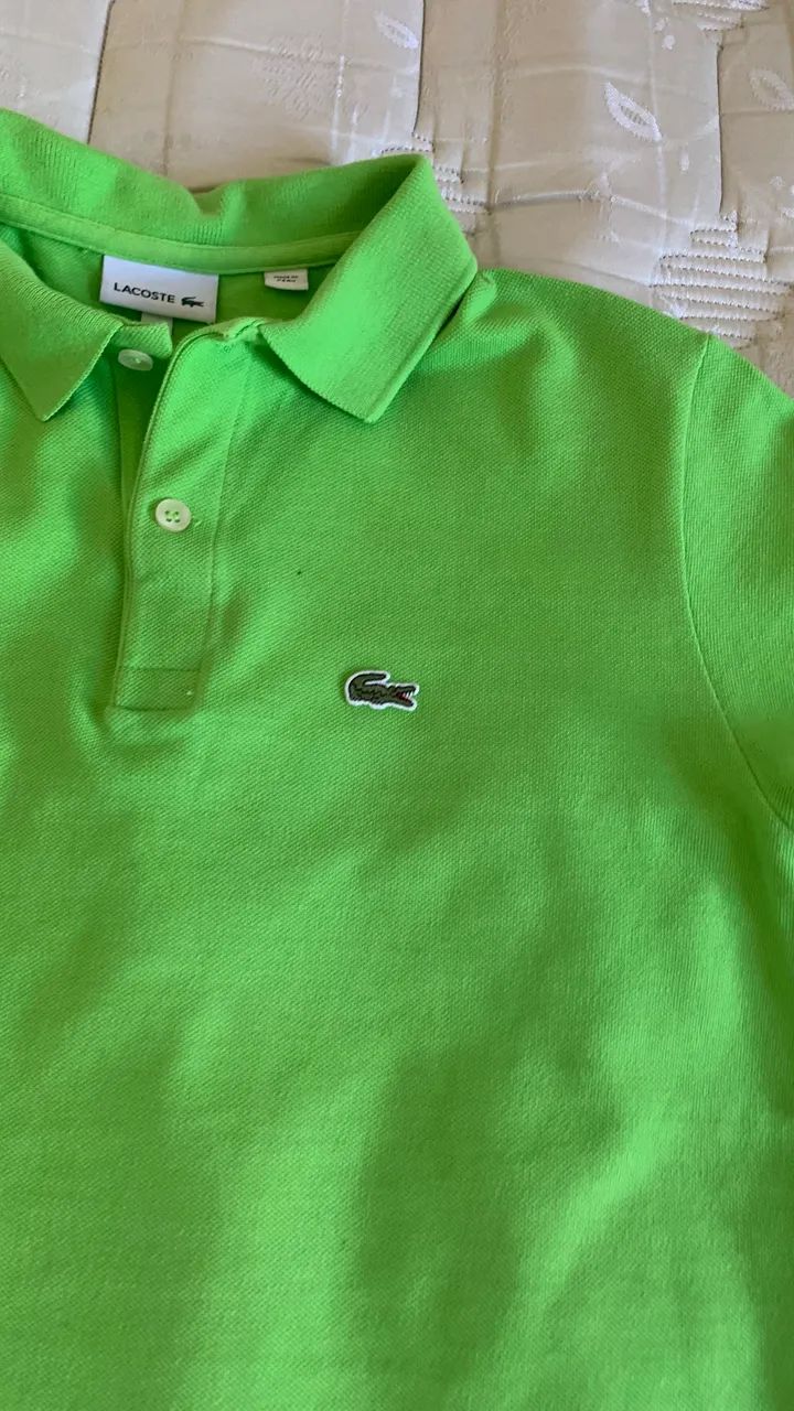 Polo Lacoste verde infantil - Foto 4