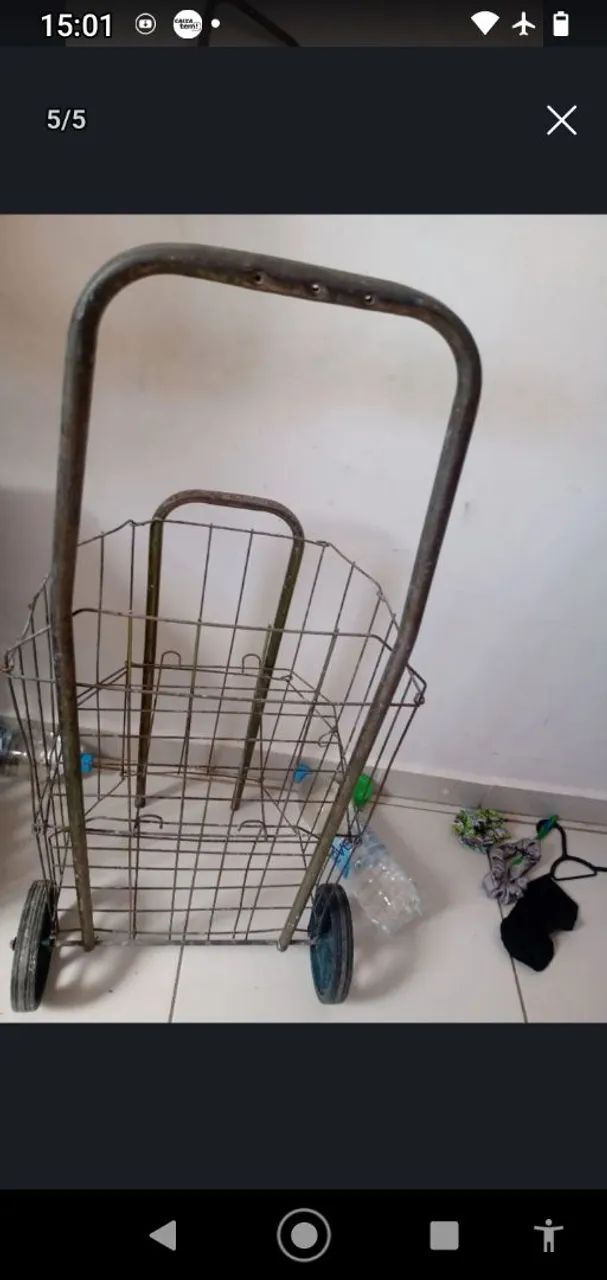 Carrinho de feira perfeito as condições