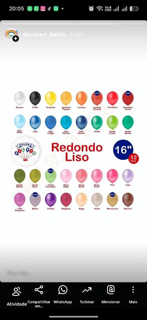 Balão Pic Pic 16 polegadas  - Foto 2