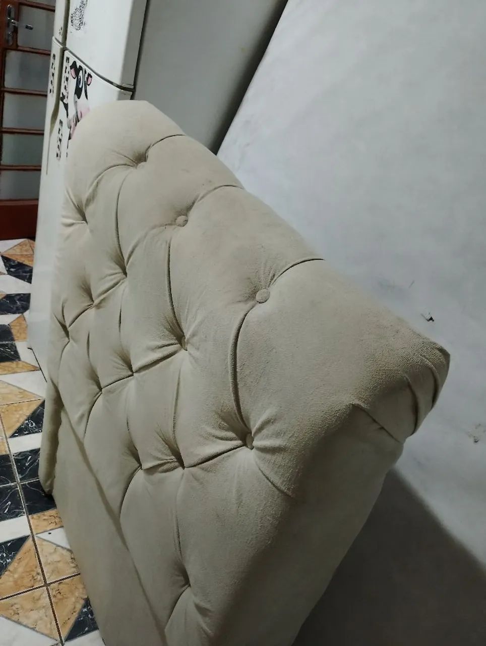 Cabíceira cama solteiro acochoada desapego 