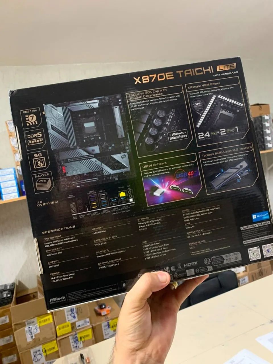 Placa Mãe X870E Taichi Lite Asrock AM5 - Foto 2