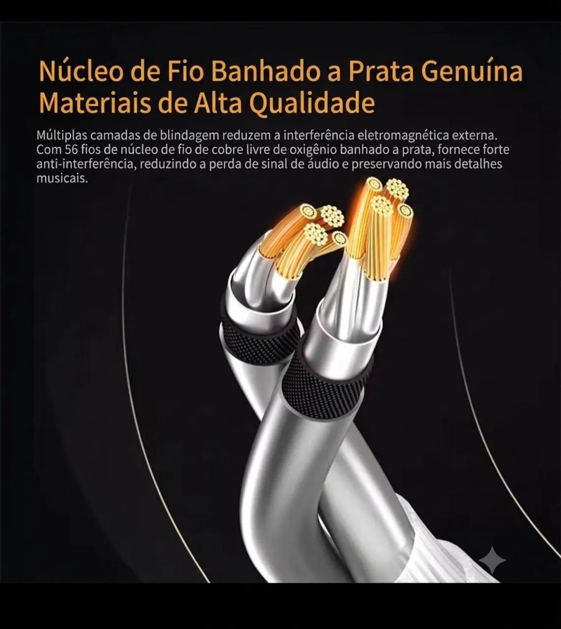 Cabo KZ tipo C para celular ou tablet sem entrada de fone - Foto 3