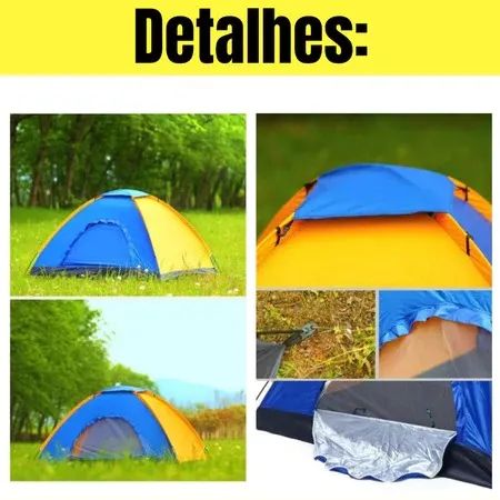 barraca de acampamento 2/3 e 3/4 pessoas montagem fácil barraca camping