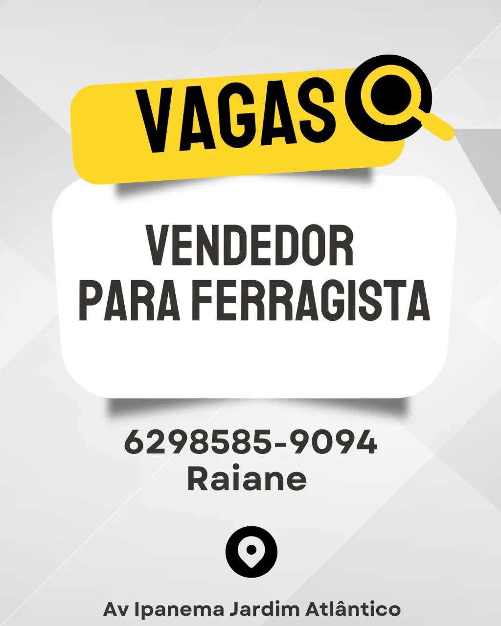Vendedor Ferragista 